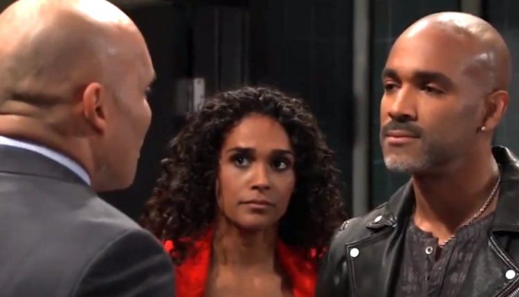 General Hospital Curtis Ashford (Donnell Turner), Jordan Ashford (Briana Nicole Henry), Lieutenant Marcus Taggert (Real Andrews) (1200 x 583)
