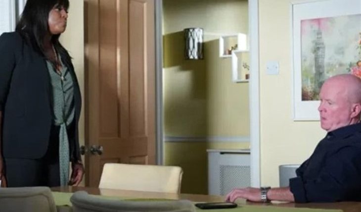 Eastenders – Phil Mitchell (Steve McFadden) Ellie Nixon (Mica Paris) (730 x 527) (730 x 519)