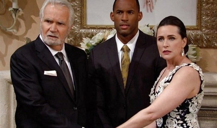 The Bold And The Beautiful – Eric Forrester (John McCook), Quinn Forrester (Rena Sofer) Carter Walton (Lawrence Saint-Victor)