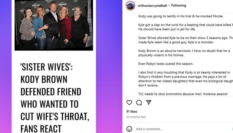 Might Sister Wives Partiarch Kody Brown Physically Abuse His Wives