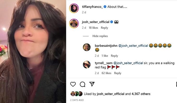 90 Day Fiance Fans Mock Josh Seiter On Tiffany Franco Post