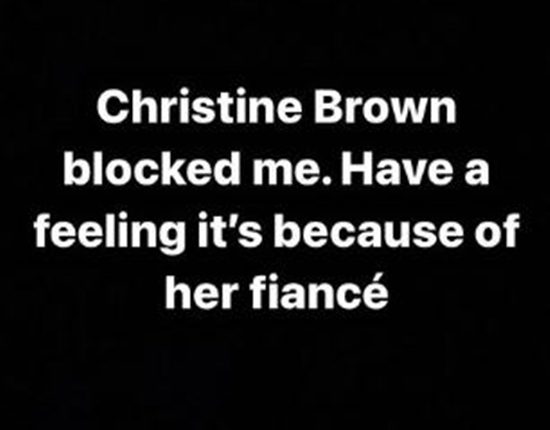 Did Sister Wives Start Christine Brown Block A Stalker