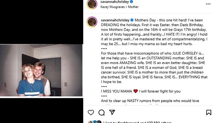 Savannah Chrisley Shouts Out Her Mom On Mothers Day