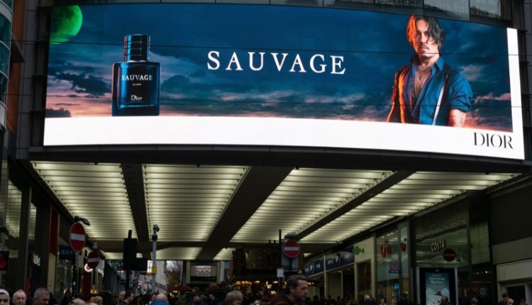 Manchester,Uk,,November,23,,2022.,Large,Illuminated,Display,Advert,For