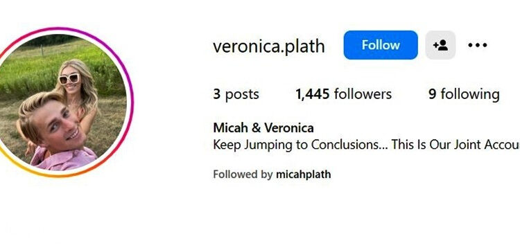Veronica Peters and Micah Plath Open Joint Account – Instagram