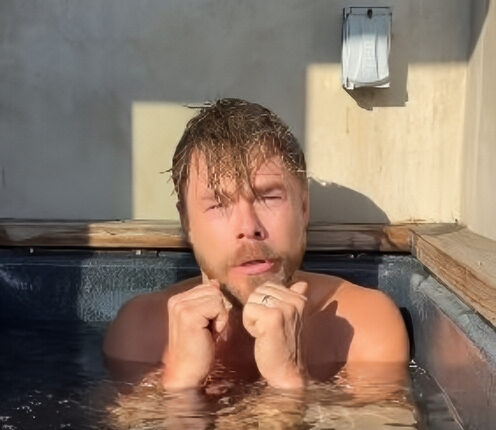 Derek Hough In The Hilarious Ice Bath Scene – TikTok