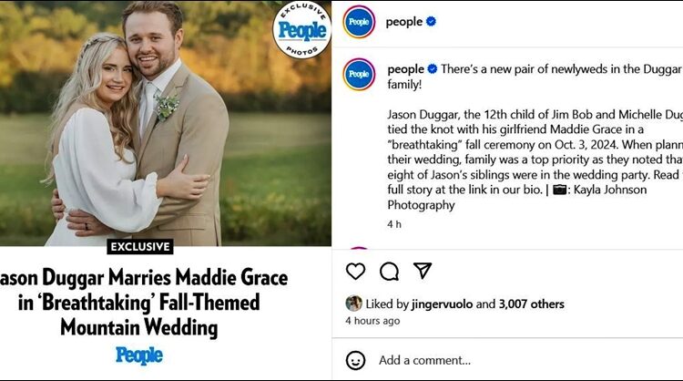 Counting On Alum Jason Duggar Weds Maddie Grace – People – Instagram