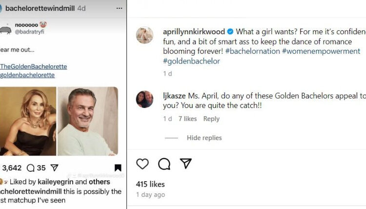 Is Golden Bachelorette Pascal The One For April Kirkwood – Instagram
