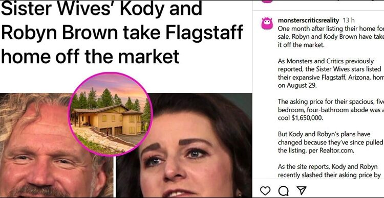 Sister Wives Stars Robyn And Kody Brown Took The Mansion off The Market – Monsters and Critics – Instagram