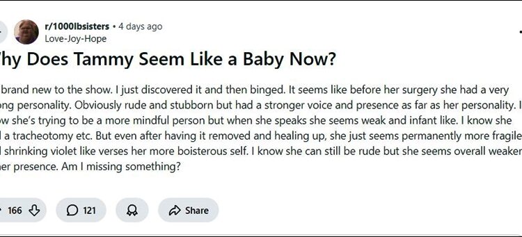 1000-Lb Sisters Fans Discuss Tammy Slaton Regressing – Reddit