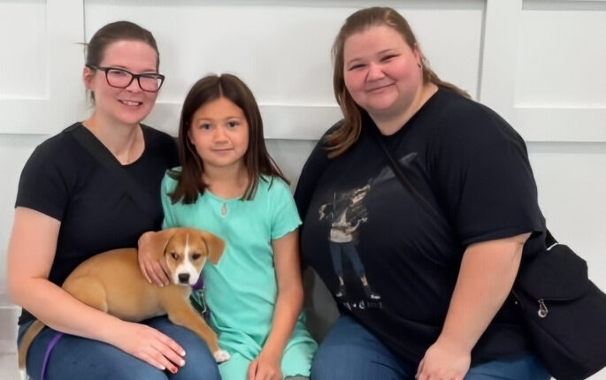 Nicole Nafziger With May, Her Sister, Becky and An Adopted Pup – Via Reddit