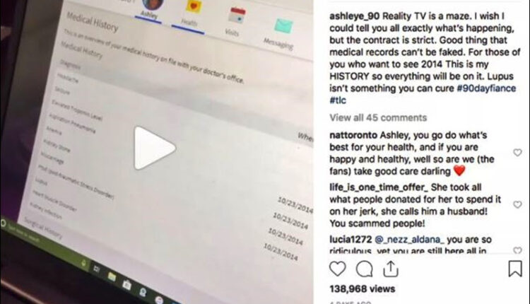 Reality TV Star Ashley Martson Reveals Her Lupus – Instagram