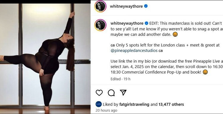 Whitney Way Thore Meet and Greet Sells Out – Instagram