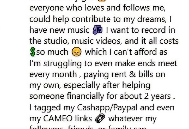 Nikki Exotika Is Broke Needs Cash – Instagram