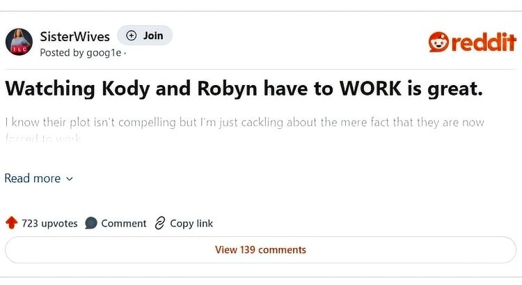 Sister Wives Star Robyn Brown Needing To Work Discussion – Reddit