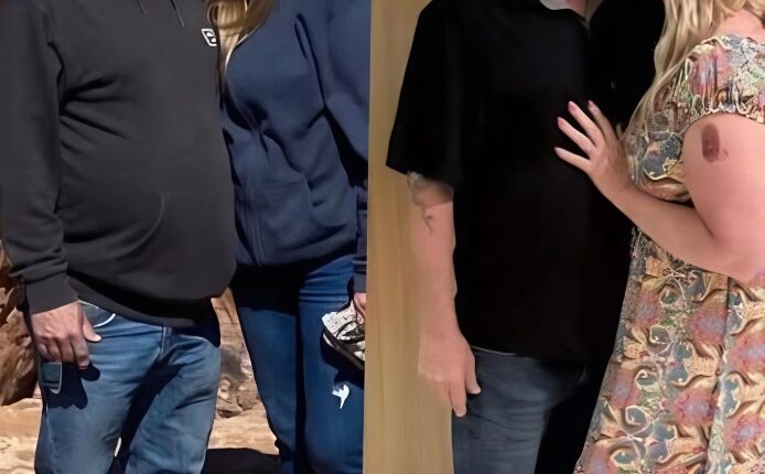 Christine and David Pose To Show His Weight Loss – @christine_brownsw – Instagram