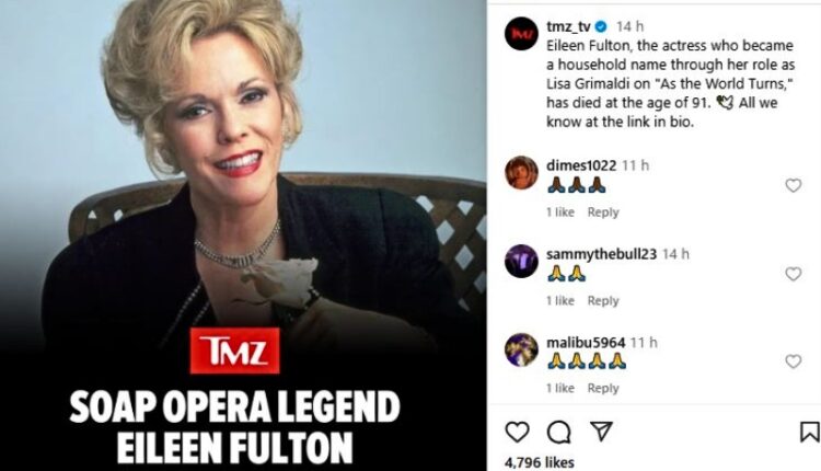 Eileen died aged 91 – TMZ – Instagram