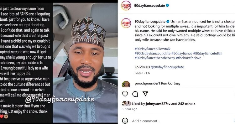 Usman claps back at haters – @90dayfianceupdate – Instagram