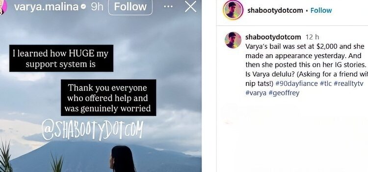 Varya’s response to the arrest – Shabooty – Instagram