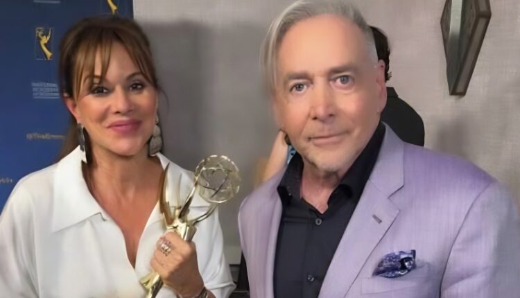 Nancy Shows Off Her Emmy Trophy – @michaelfairmantv – Instagram