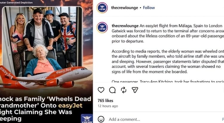 The story posted on Instagram – Not real people – @thecrewlounge