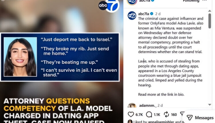 Adva could be heard yelling inside the courtroom – ABC7la – Instagram