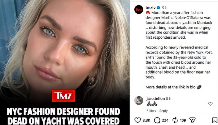 The fashion designer news was shared by TMZ on Instagram