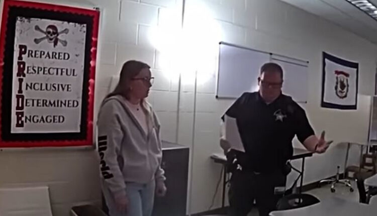 The teacher shows deputies where the alleged acts happened – via Law&Crime Network – YouTube