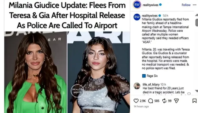 @realitywives shared the story about Milania on Instagram