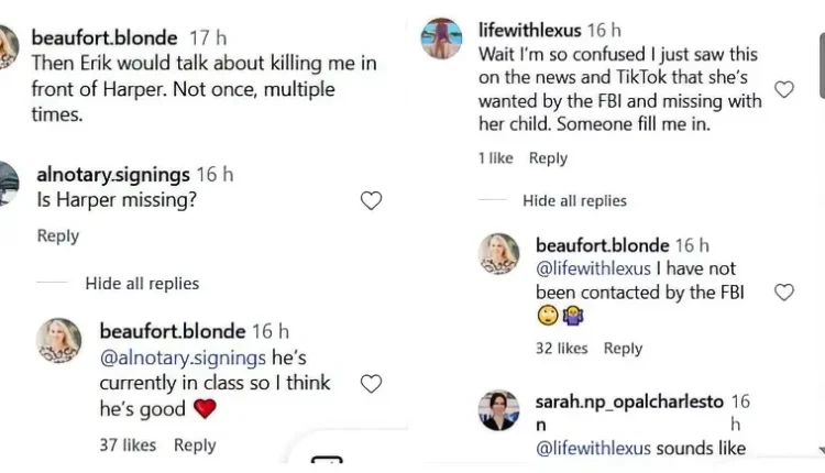 Jaime claims the FBI didn’t contact her – @beaufort.blonde – Instagram